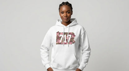 717 Pink Camo Unisex Heavy Blend Hooded Sweatshirt
