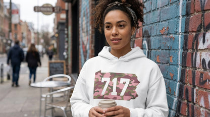 717 Pink Camo Unisex Heavy Blend Hooded Sweatshirt