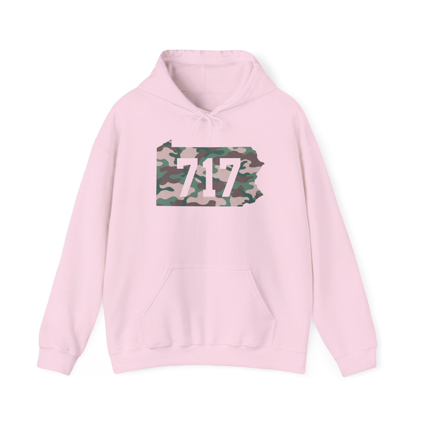 717 Camo State Hoodie — Pennsylvania Area Code Sweatshirt