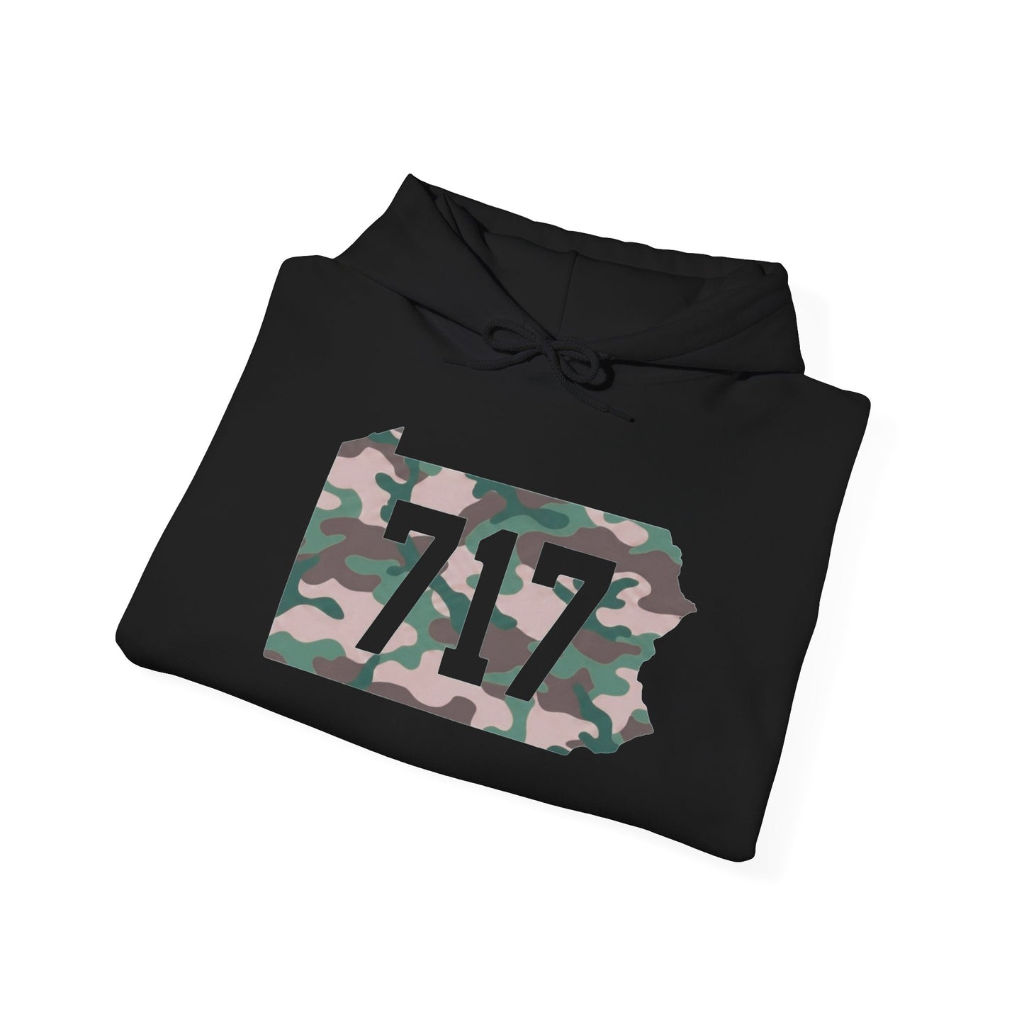 717 Camo State Hoodie — Pennsylvania Area Code Sweatshirt
