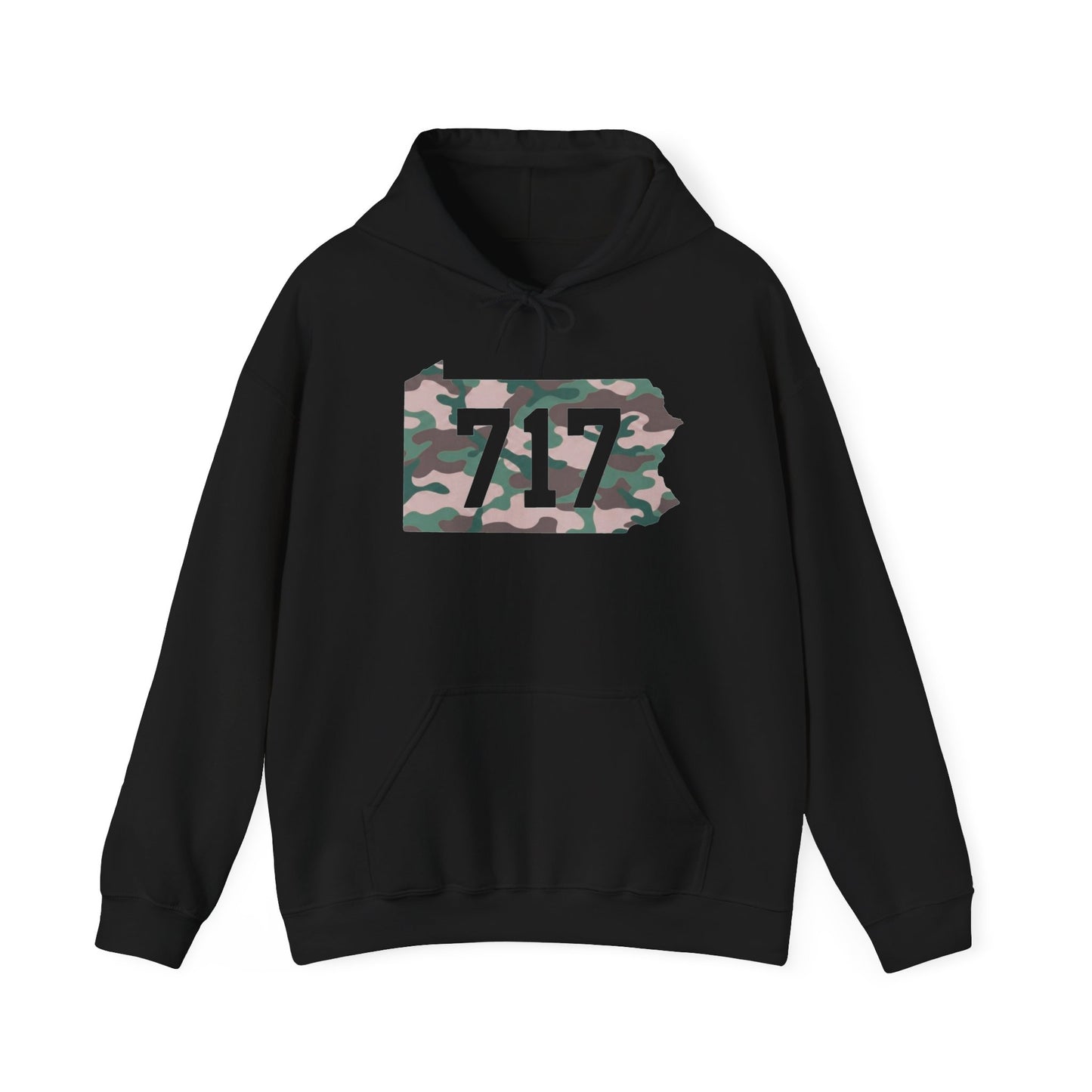 717 Camo State Hoodie — Pennsylvania Area Code Sweatshirt
