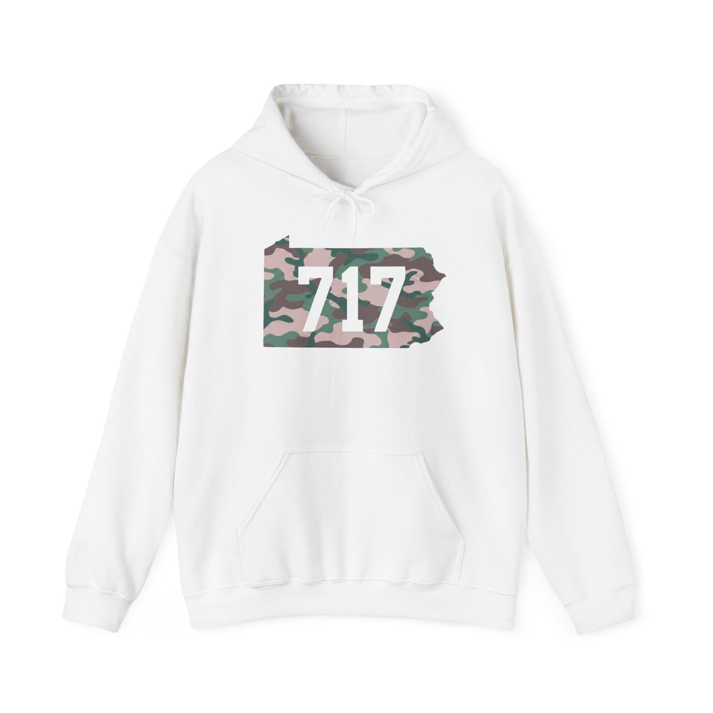 717 Camo State Hoodie — Pennsylvania Area Code Sweatshirt