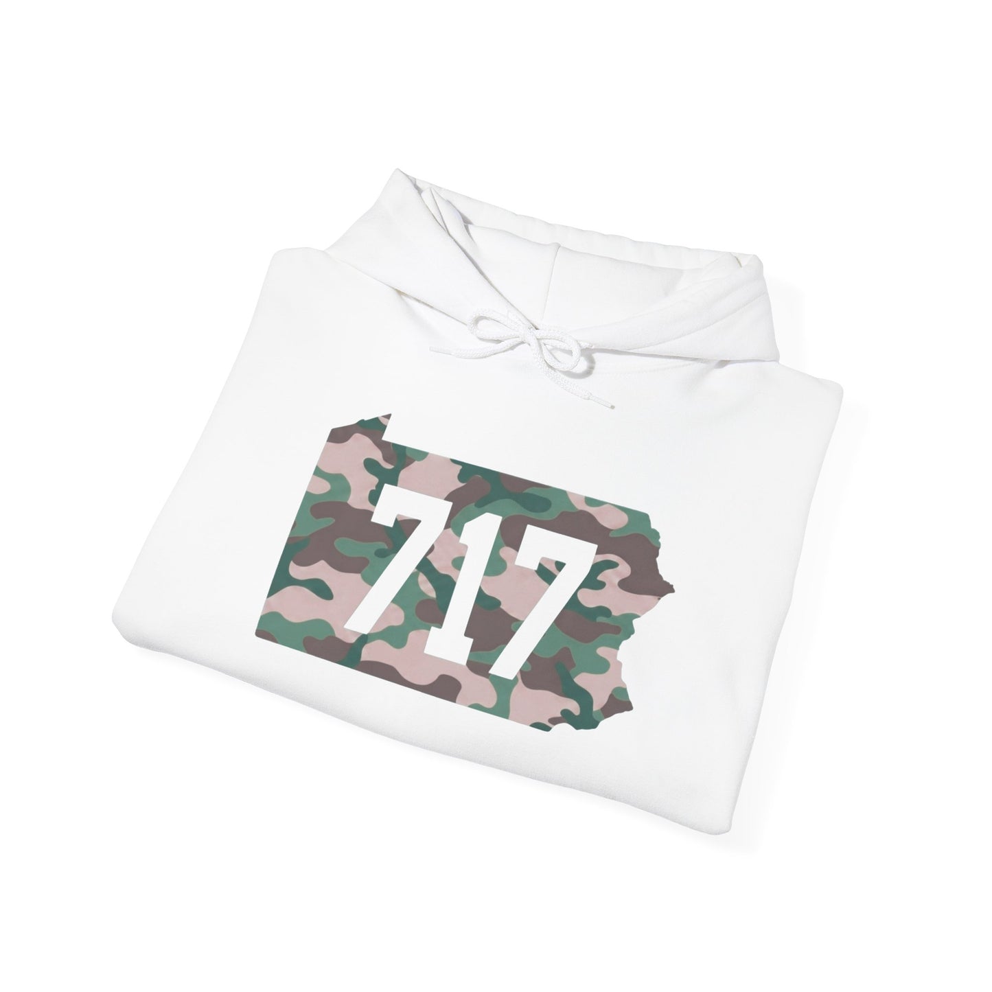 717 Camo State Hoodie — Pennsylvania Area Code Sweatshirt