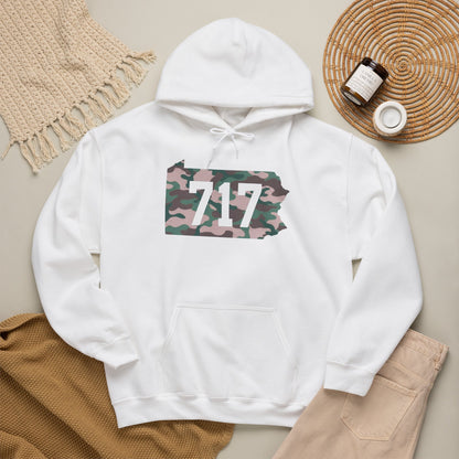 717 Camo State Hoodie — Pennsylvania Area Code Sweatshirt