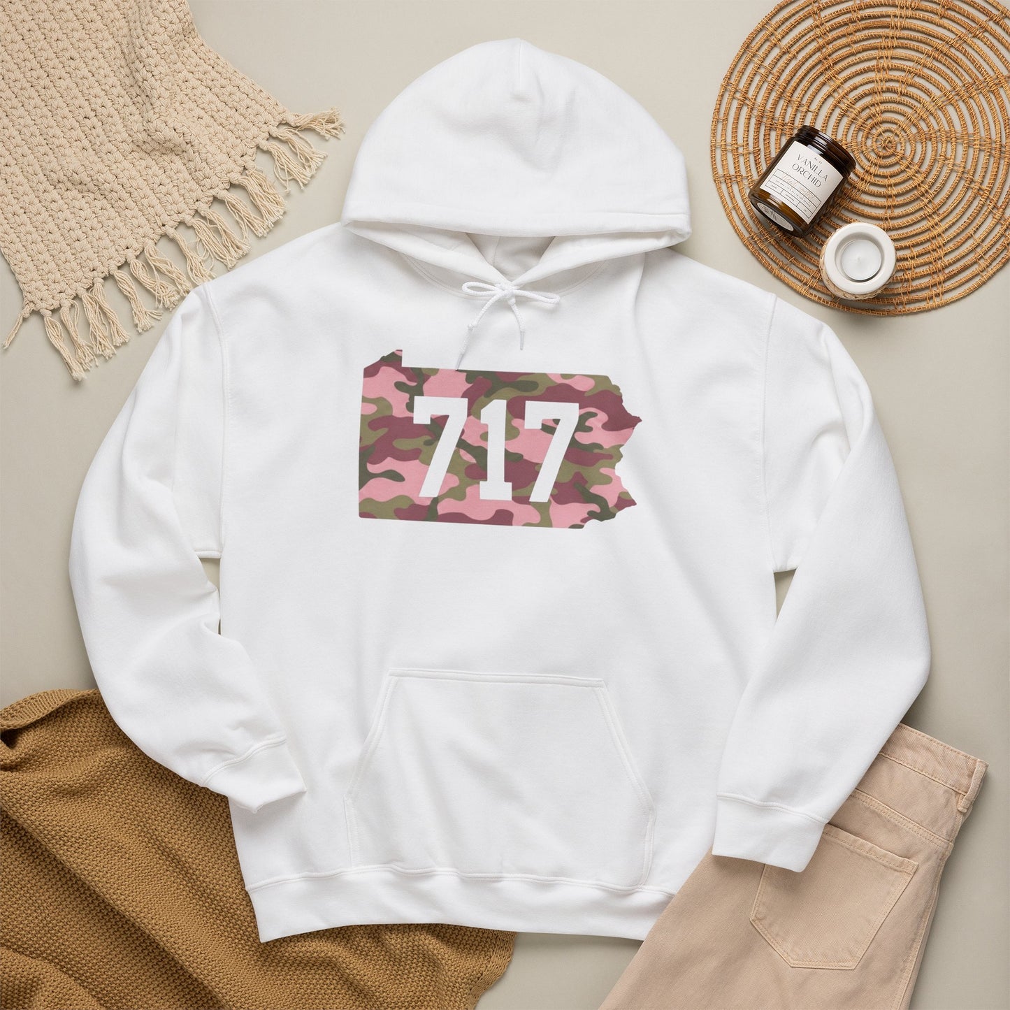 717 Pink Camo Unisex Heavy Blend Hooded Sweatshirt